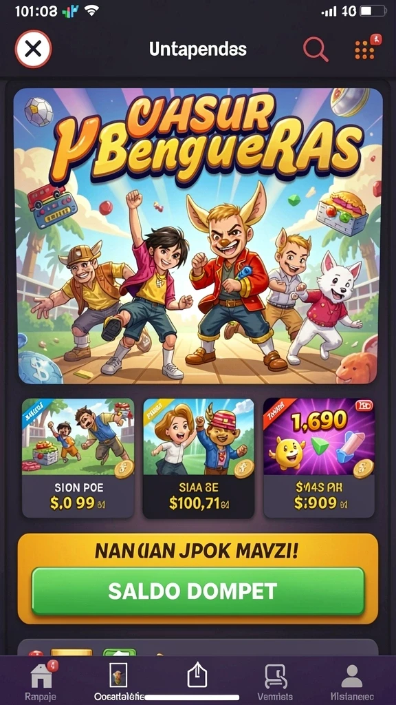 brojp - Tampilan awal yang menarik dan intuitif.
