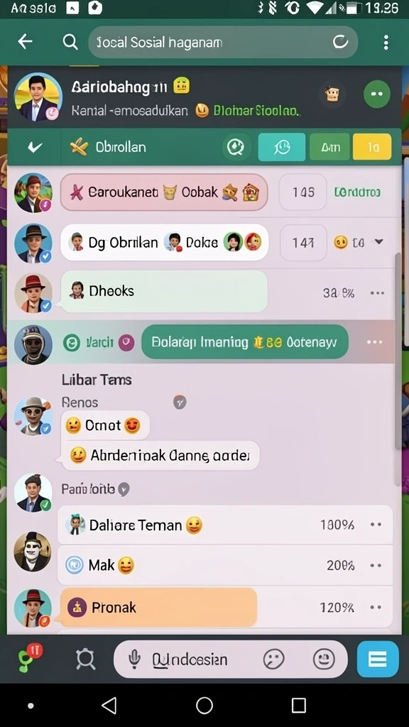 rejekihub - Fitur sosial untuk berinteraksi dengan pemain lain.